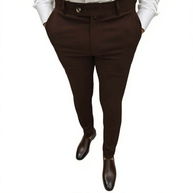 Pantalon Slim Fit & Classic Fit pour Hommes Pantalon Chino Extensible Classique Pantalon Habillé