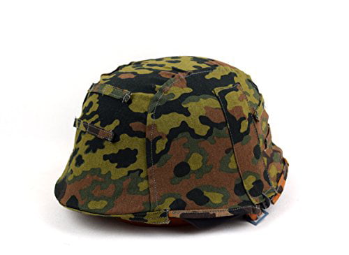Repro Reversible WWII German M35 Helmet Cover Spring W Fall Oak Camo Color 