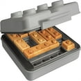 thumbnail image 3 of Building Brick Electric Waffle Maker- GREY with 2 Construction Eating Plates- Cook Fun Buildable Gingerbread Man Waffles in Minutes- Revolutionize Breakfast, 3 of 6