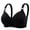 Black, variant on Women's Bras Push Up Oversized Non-wired Bra Glossy Push-up Three-breasted Underwear Bra,Black 80
