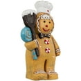 thumbnail image 5 of Northlight LED Lighted Glittered Gingerbread Snowman Chef Christmas Figure - 17.5", 5 of 6