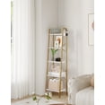 thumbnail image 5 of Ladder Shelf,  Freestanding Corner Storage Shelve, 5-Tier White Gold, 5 of 5