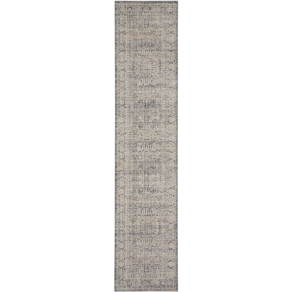 Nourison Nyle Boho Vintage Indoor Rug Ivory Slate 2'3" x 8'