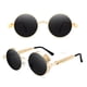 thumbnail image 2 of Gafas de sol góticas Steampunk Baoblaze protección dorada Lentes de Espejo vintage, 2 of 8