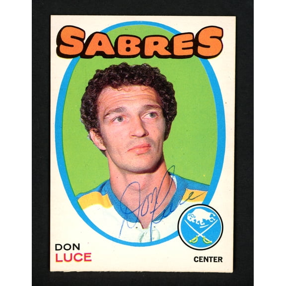 Don Luce Autographed 1971-72 O-Pee-Chee Rookie Card #166 Buffalo Sabres SKU #154222