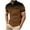 Brown, variant on Fnooota Mens Polo Shirts with Collar, Casual Basic Gradient Print Summer Short Sleeve Shirts Brown Size 2XL
