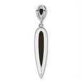 thumbnail image 4 of Sterling Silver Drop Earrings for Women, Black Teardrop and Marquise Design with Cubic Zirconia, Modern Dangle Style for Formal Events, Elegant Fashion Jewelry Statement Pair, 4 of 6