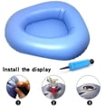 thumbnail image 3 of Grand Tabouret Gonflable Lavable Portable Gonflage d'Air Bleu pour Personnes Âgées Alitées Toilette Anti-Escarres, 3 of 8
