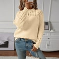 thumbnail image 6 of Sevevn Women's Fashion Loose Solid Colors Hollow Out Sweater Long Sleeve Round Neck Sweater Top, 6 of 6