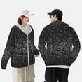 thumbnail image 3 of KLL Black And White Dotted Print Men's Women’s UPF 50+ Sun Protection Outdoor Hoodie Jacket Long Sleeve Fishing Hiking Performance Shirt-, 3 of 6
