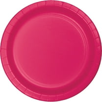 Party Central Disposable Paper Party Banquet Dinner Plates - 10" - Hot Magenta - Club Pack of 240