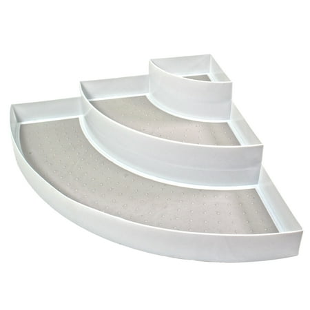 Corner Spice Rack Non Slip 3 Tier Step Shelf Organizer - White - For Kitchen  Refrigerator  Pantry  Cabinet  Cupboards  Countertops & More
