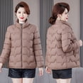 thumbnail image 2 of Chaqueta corta de algodón delgada y ligera para mujeres de mediana edad y mayores, más chaqueta de algodón grande, 2 of 6
