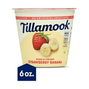 Tillamook Strawberry Banana Lowfat Yogurt, 6 oz