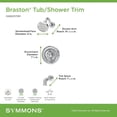 thumbnail image 7 of Symmons S589215TRM Braston Tub And Shower Trim Package - Chrome, 7 of 7