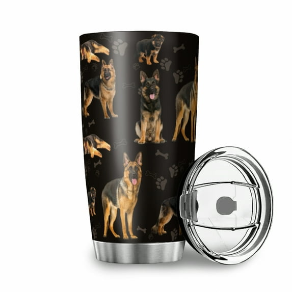 Shepherd Tumbler With Flip Lid 20oz Stainless Steel Vacuum Insulated Coffee Cup Gifts For Mother Father Grandparents Wife Girlfrend