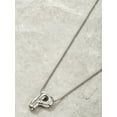 thumbnail image 3 of No Boundaries Silvertone Initial Bubble Letter Necklace, 1 Piece, Letter P, 3 of 3