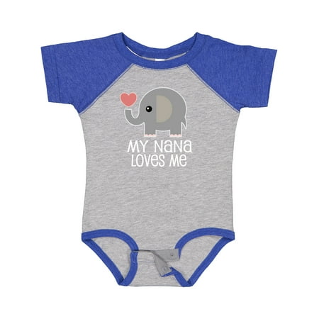 

Inktastic Nana Loves Me for Grandkids Gift Baby Boy or Baby Girl Bodysuit