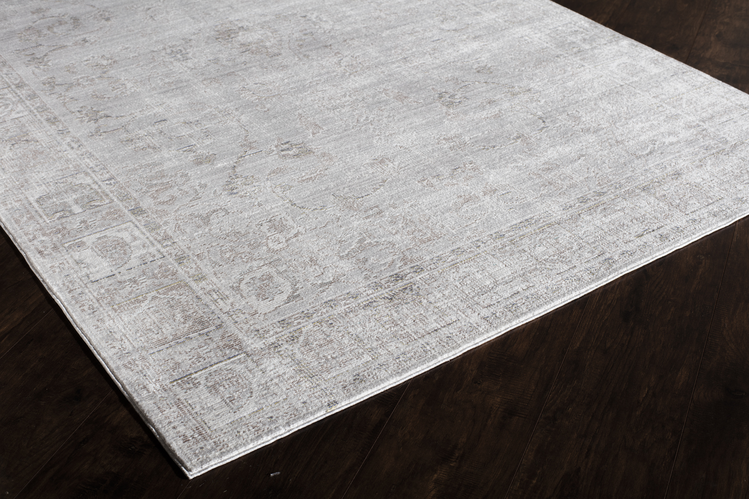 Rugs America Asteria Collection grey AI250C Transitional Floral Area Rug 8' x 10'