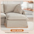 thumbnail image 6 of 131'' Modular Sectional Sofa with Charging and Console, U Shaped Chenille Cloud Couch with Cup Holders and Hidden Storage, Oversized 6 Seat Sofa for Living Room, Khaki, 6 of 9