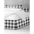thumbnail image 2 of Lumberjack Check White/Black Platform Bed Skirt Queen 15" Drop, 2 of 4