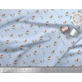 thumbnail image 2 of Soimoi Blue Cotton Duck Fabric Rose Buds Floral Print Fabric by the Yard 42 Inch Wide, 2 of 3