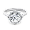 thumbnail image 4 of Lei - Moissanite Round and Marquise Cluster Lab Diamond Engagement Ring, 4 of 7