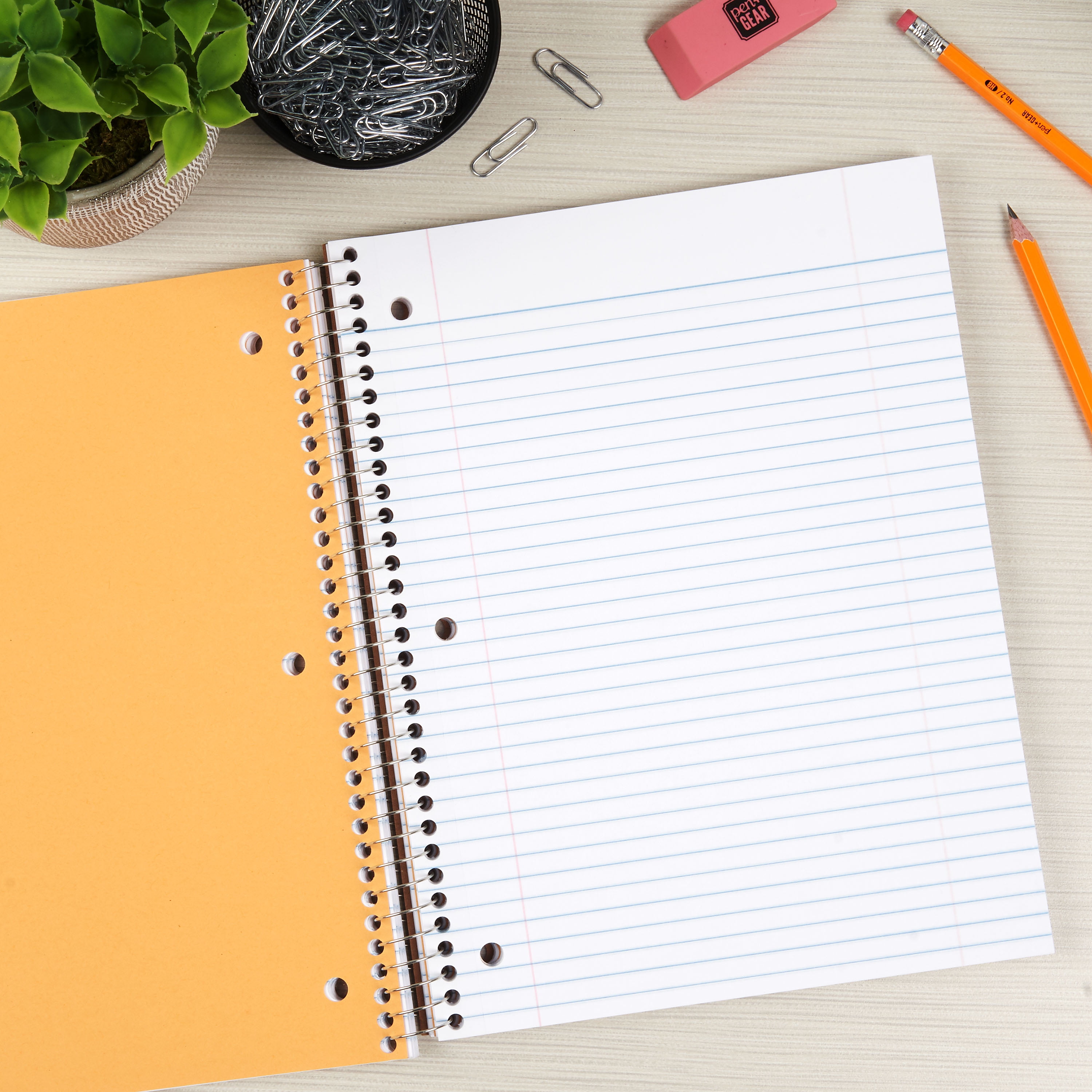 Pen + Gear Spiral Notebook, College Ruled, 5 Subject, 180 Pages, 8" x 10.5", Color Choice Will Vary, 57186