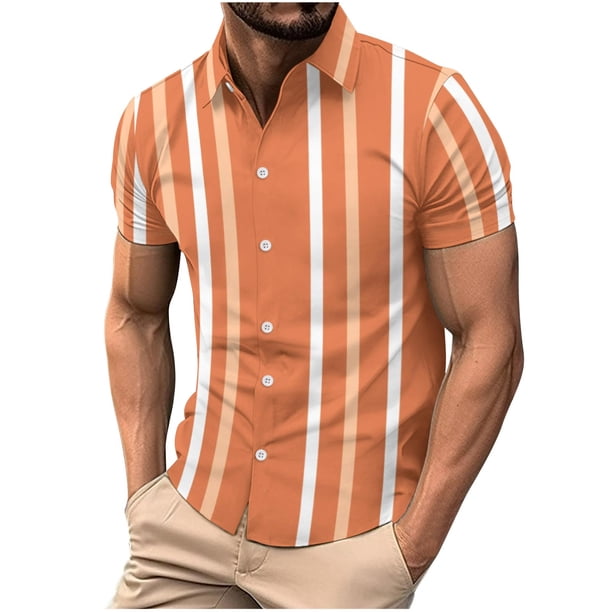 Camisa Hawaiana para Hombres de Manga Corta con Divertido Estampado Tropical, Camisa de Playa Casual para Uso Al Aire Libre Y Diario