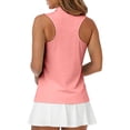 thumbnail image 6 of Hearthz Women's Sleeveless Golf Polo Shirts Quarter Zip Collared Womens Shirts Casual Quick Dry Workout Tennis Polo Shirts for Women, 6 of 8
