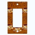 thumbnail image 5 of Metal Light Switch Plate Outlet Cover (Tan Floral Coffee Cup COF002), 5 of 13