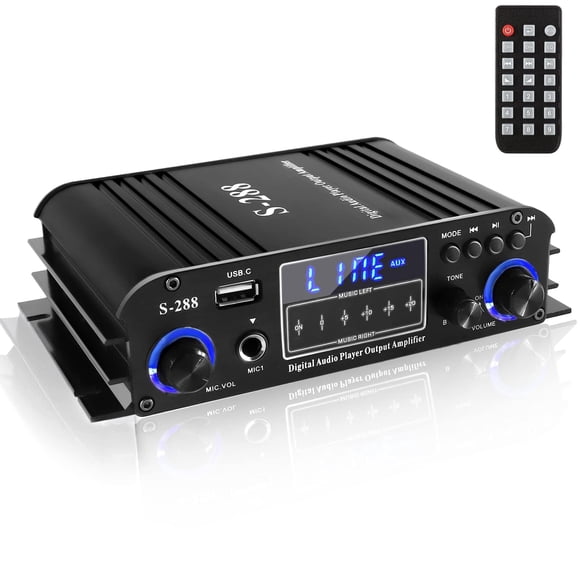 Amplificador de audio doméstico Romicta 4 canales Bluetooth 5.0 200W
