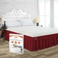 thumbnail image 1 of SGI Bedding 18 Inch Wrap Around Bed Skirt | Microfiber Bed Skirt | Fade Resistant, Wrinkle Free, Anti-static, Decorative, Extra Storage Space, Clutter-Free | Olympic Queen, Burgundy, 1 of 6
