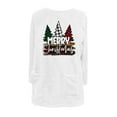 thumbnail image 4 of FcBaudy Hauts pour Femmes, Blouses & Chemises à Manches Longues Col Rond, Chemises pour Femmes Blouse de Noël Col Rond et Hiver Ample Imprimé Poche Chaude Manches Longues Blouse pour Femmes, 4 of 4