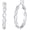 silver-20mm, variant on 925 Sterling Silver Earrings Hoops for Women Lightweight Twisted Hoop Earrings With Cubic Zirconia Hypoallergenic Hoops Earrings (20/30/40/50/60MM)