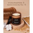 thumbnail image 3 of M&SENSE Fireside Bourbon Jar Candle, 11.6oz Clean Soy Wax Candle, Up to 70 Hours Burn Time Smoky Candle, 2 Wick Cotton Scented Candle for Home Decor, Aromatherapy Candle for Bathroom, 3 of 8