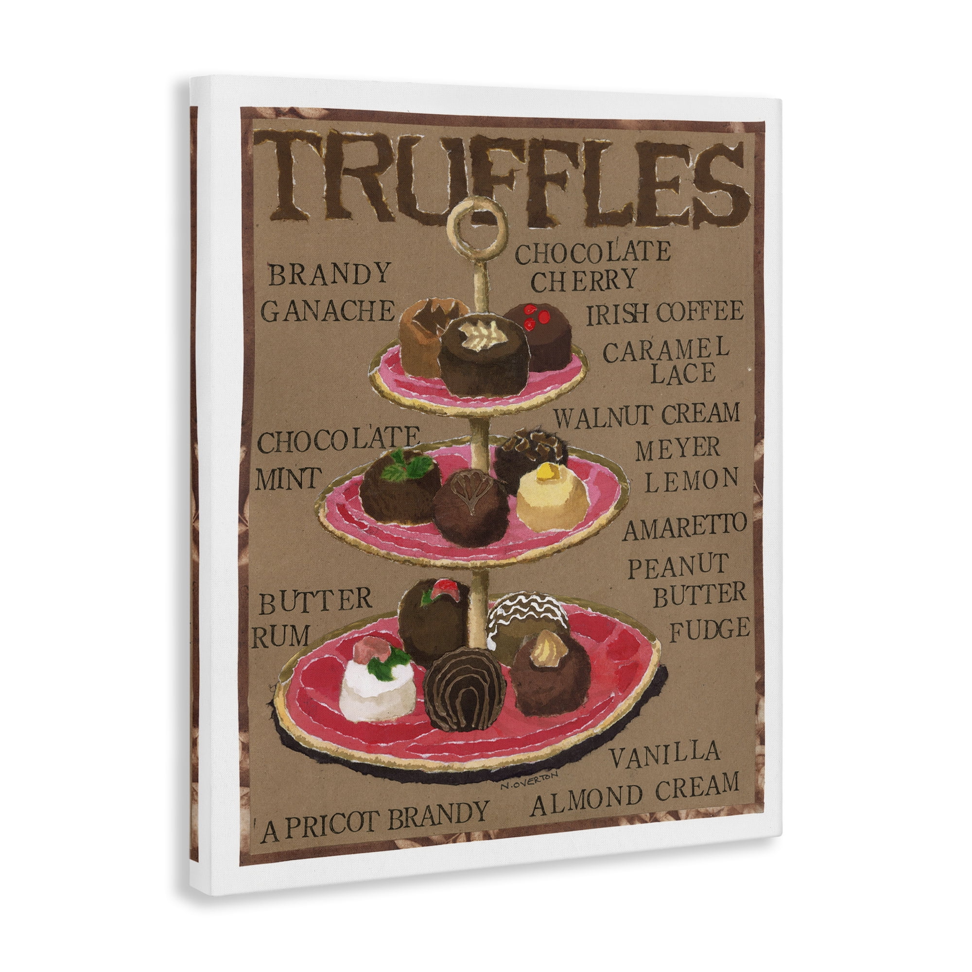 Stupell Industries Assorted Chocolate Truffles Food & Beverage Painting Gallery Wrapped Canvas Art Print Wall Art, 30 x 40