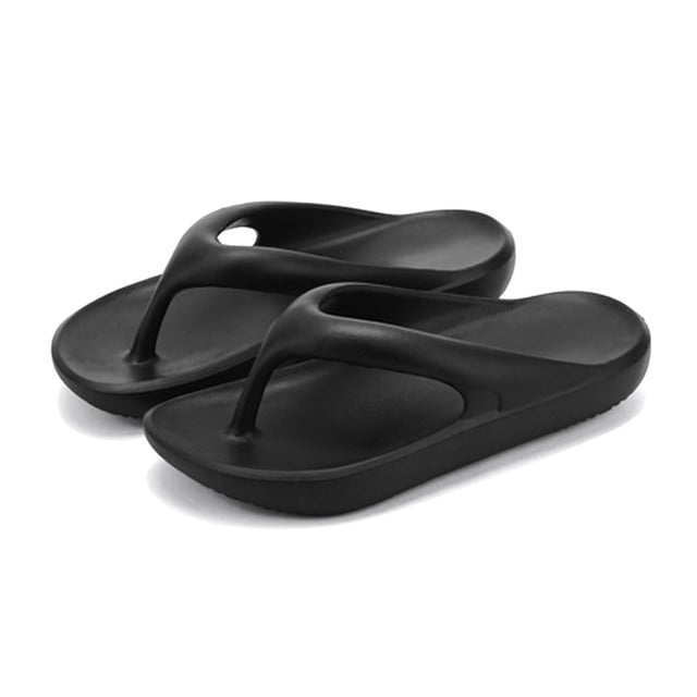 MIASHUI Tongs pour Femmes Chaussures de Bain Été Extérieur Plage, Noir, 7.5