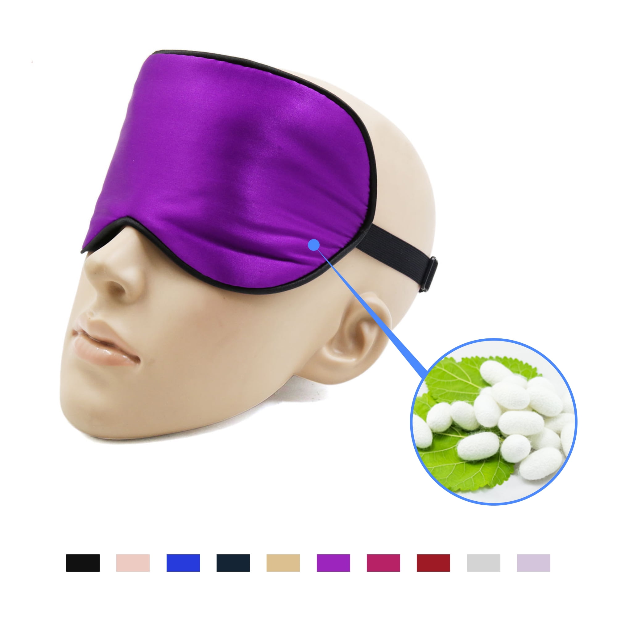 Natural Silk Travel Sleep Eye Mask Eyeshade Blindfold for Sleeping