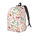 thumbnail image 1 of Easygdp Colorful Bow Knots Mochila de Lona Resistente para Laptop, Compatible con Laptops de 15 a 17 pulgadas, Ideal para Escuela, Trabajo y Viajes-Medium, 1 of 5