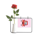 thumbnail image 1 of Chofer, chófer, chófer. Botella de decoración de jarrones colgantes de flores rosas artificiales, 1 of 3