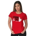 thumbnail image 4 of Canada Strong And Free Maple Leaf Womens Fitted Plus Size Graphic Tee Brisco Brands 2X, 4 of 5