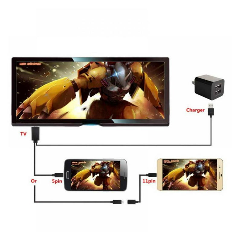 MHL Micro USB to HDMI 1080P Adaptateur de Câble de Télévision HD pour  Téléphone Android