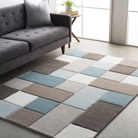 Surya Santa Monica Sac-2300 Aqua 2'7" x 7'6" Runner Area Rug