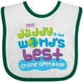 thumbnail image 3 of Inktastic Worlds Best Crane Operator Daddy Boys or Girls Baby Bib, 3 of 4