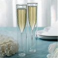 thumbnail image 3 of Double Wall Champagne Flutes Mouth Blown Reusable Glass Best, 3 of 4