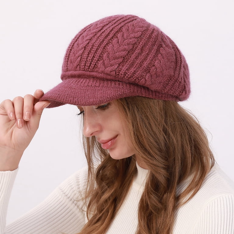 Winter Beanie Knit Hat for Women Fleece Lined Knitted Snow  display picture 3