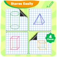 thumbnail image 3 of PraxiKidy Giant Magnetic XY Coordinate Graph Grid Paper,Dry Erase Chart Paper for Whiteboard Homeschool Teacher Must Haves,Math Classroom Teaching Su, 3 of 7