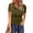 Army Green, variant on Womens Tops Spring Summer Top Henley V Neck Short Sleeve Button Slim Fit Casual Ribbed Shirts Blouses Outfits