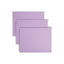 Smead Hanging File Folder with Tab, 1/5- Cut Adjustable Tab, Letter Size, Lavender, 25 per Box (64064)